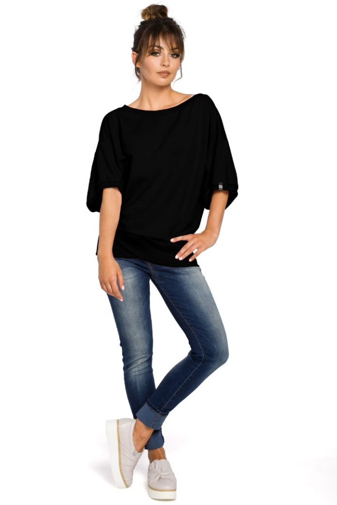 Bluza damska - Oversize - czarna